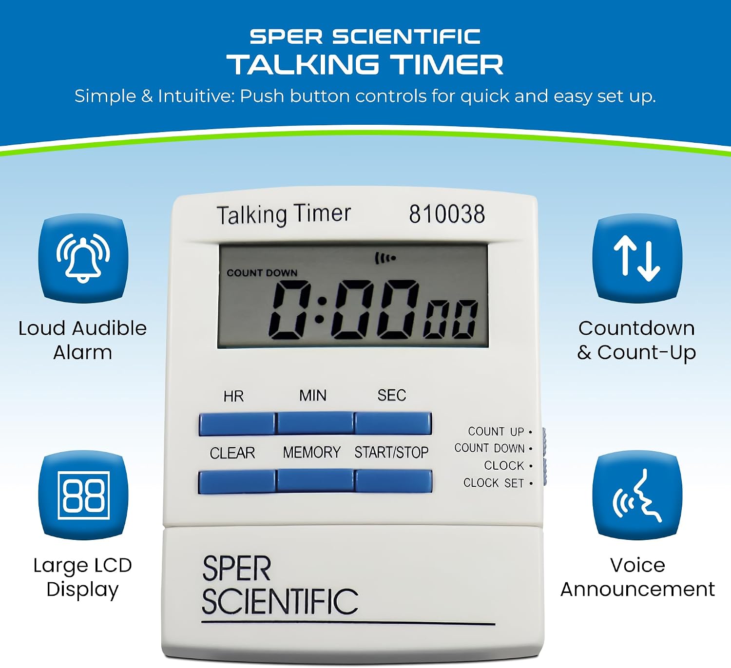 Sper Scientific Talking Lab Countdown Timer