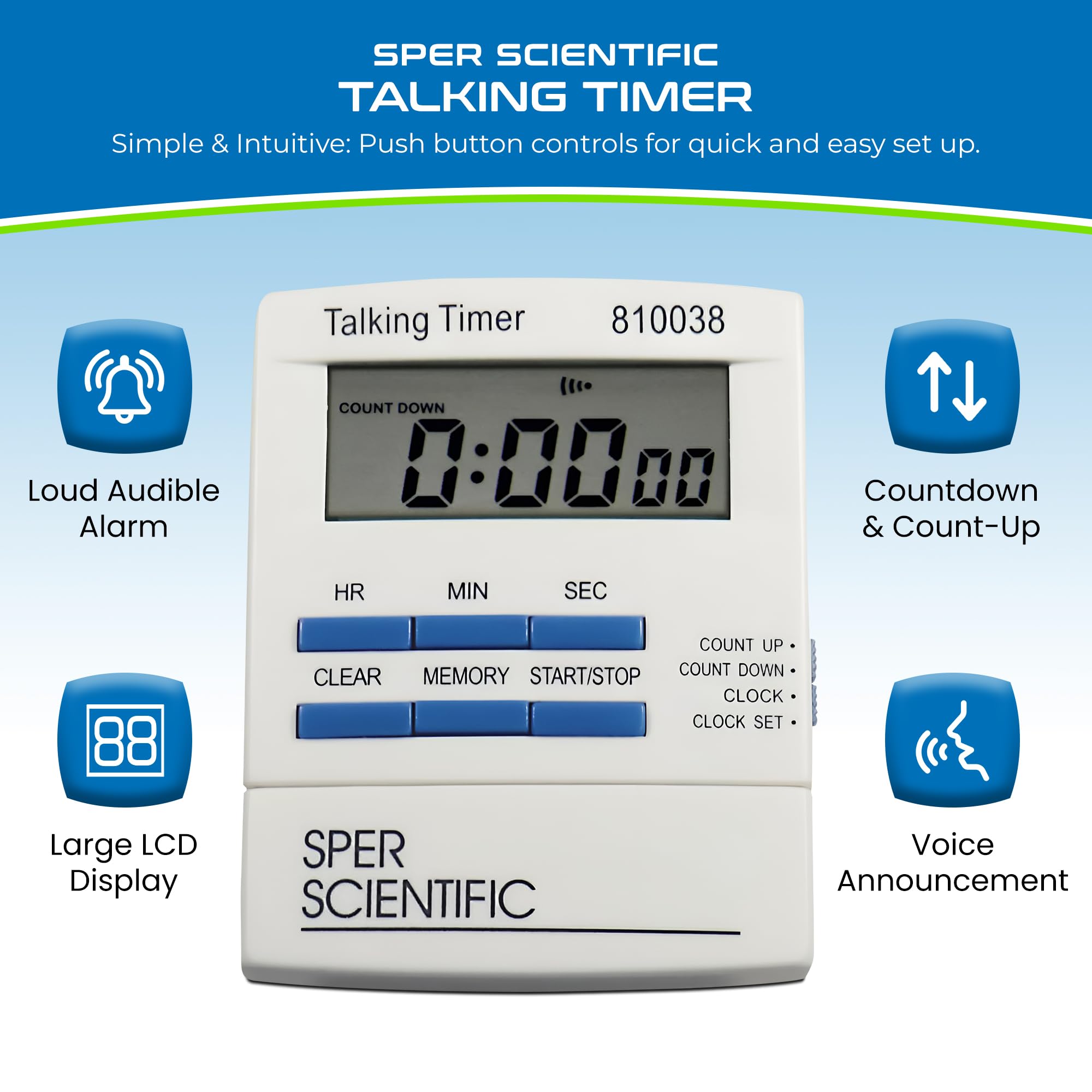 Sper Scientific Talking Lab Countdown Timer